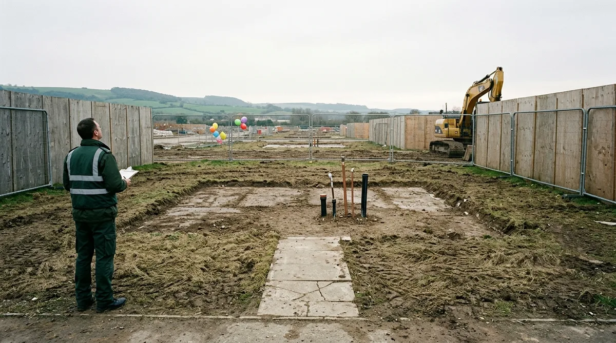 An empty suburban plot in the Chilternst