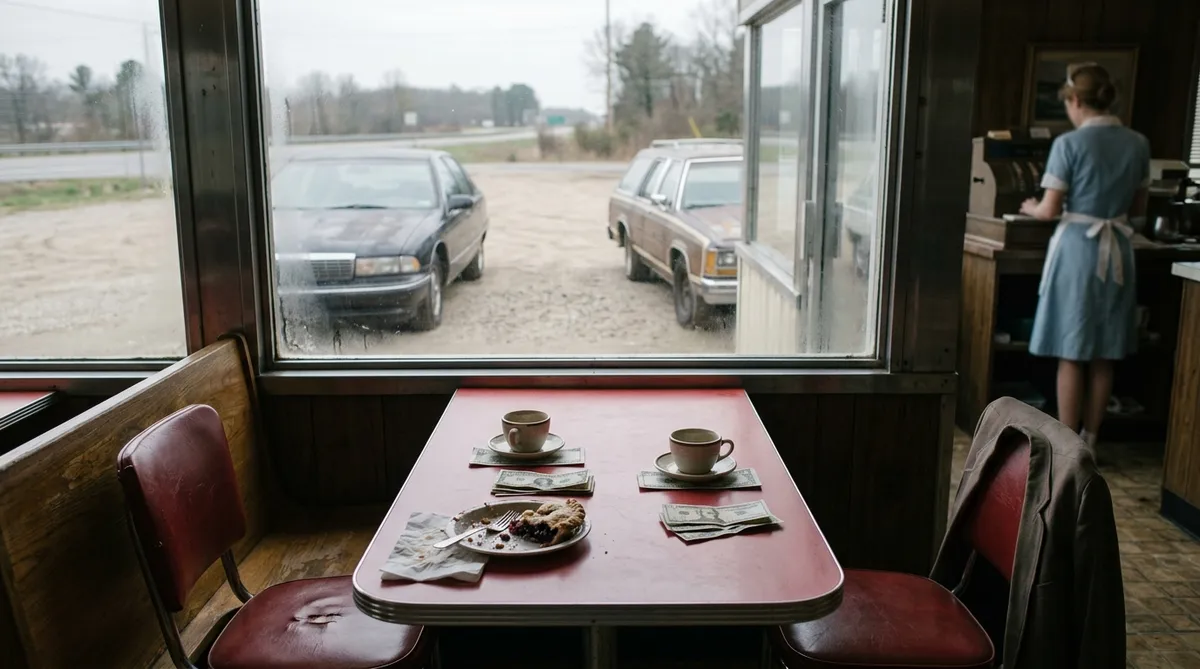 A roadside American diner booth