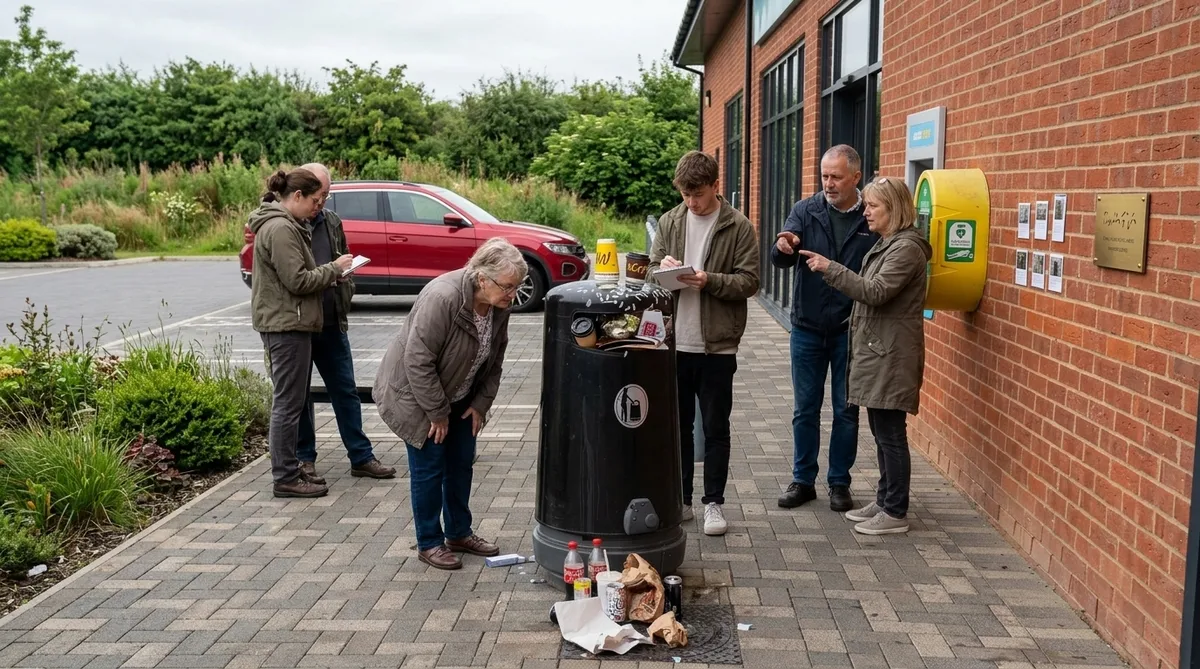 Picture for this story: Overflowing Bin Outside Co-op Hailed As Art Installation